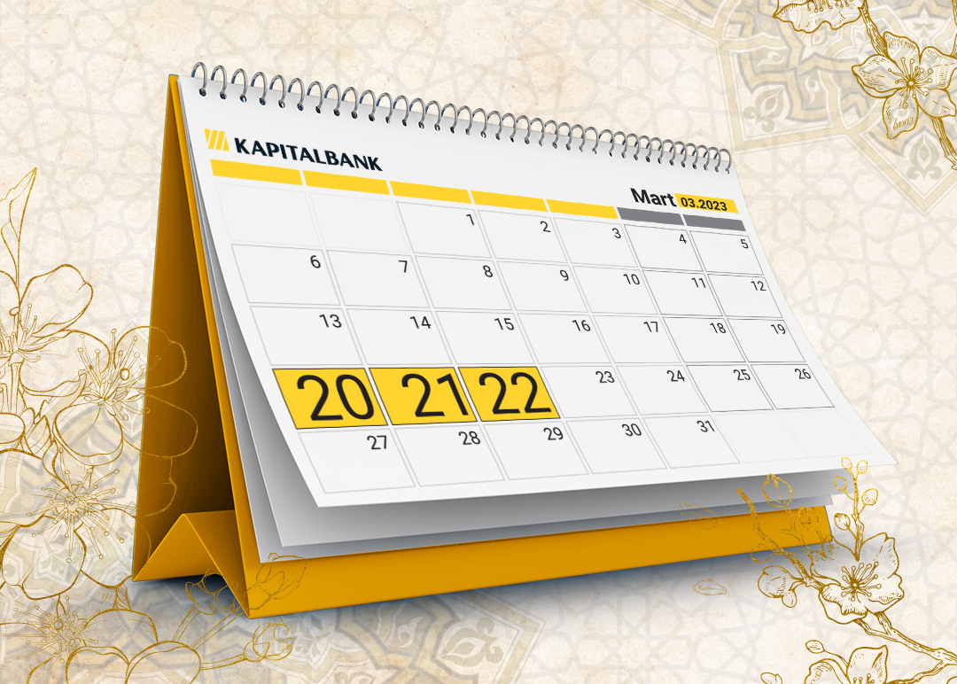 March 20-22 are public holidays