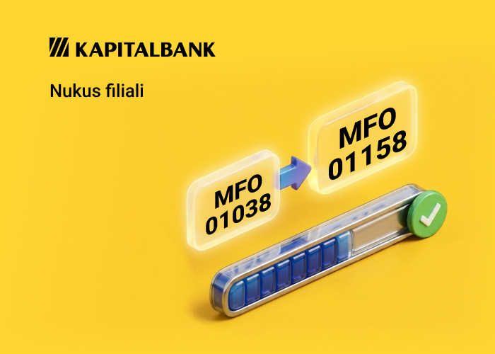 Nukus filiali mijozi bo‘lgan xo‘jalik yurituvchi subyektlarning hisobvaraqlarini ko‘chirish hamda Bank xizmatlari va aloqa kanallari faoliyatida yuzaga kelishi mumkin bo‘lgan vaqtinchalik uzilishlar to‘g‘risida