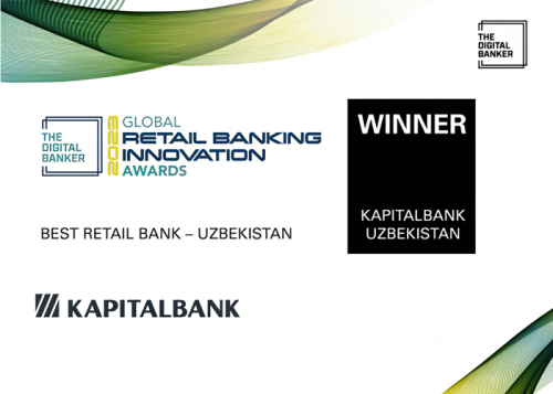 The Digital Banker versiyasi bo‘yicha “Kapitalbank” ATB O‘zbekistondagi "Eng yaxshi chakana bank" nominatsiyasini oldi