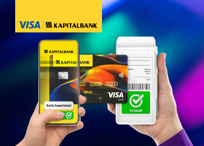 “Kapitalbank” ATBdan Visa – bank bo‘limiga bormasdan ilova orqali shaxsan qo‘lingizga!