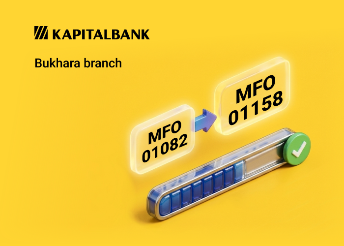 Transfer of legal entities’ accounts of Bukhara Branch and possible temporary interruptions in the operation of the Bank’s services and communication channels