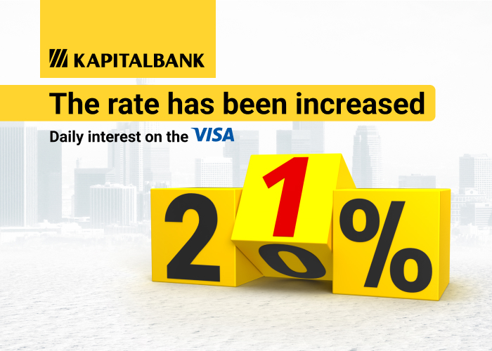 JSCB "Kapitalbank" increased the deposit interest rate "Daily interest payments on Visa"