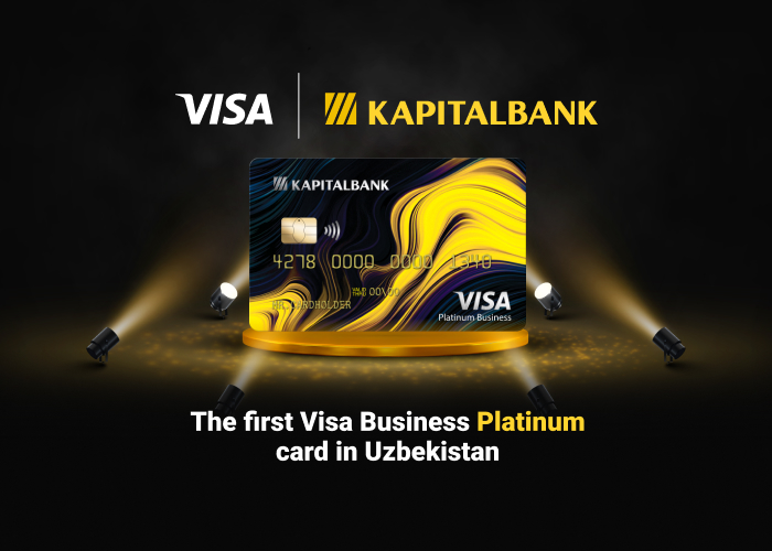 The first Visa Business Platinum card in Uzbekistan from Kapitalbank