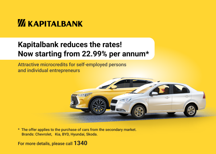 Kapitalbank launches microcredits for the used cars purchasing for the self-employed and entrepreneurs