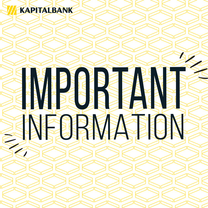 On March 28, on Saturday, money transfers and mini-banks of "Kapitalbank" will not work.